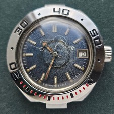 Montre Vintage Vostok AMPHIBIAN Diver Aqualung Russian Automatic Dive 2416b