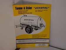 Catalogue JOCQUIN – Tonne à lisier « Aspirtou » – 2 pages 