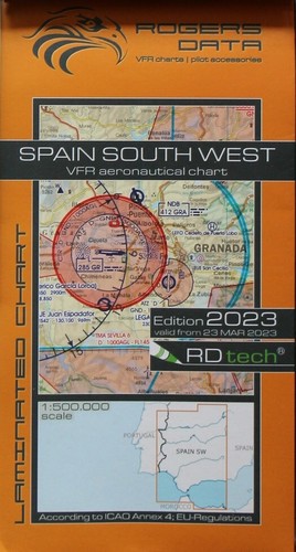 Carte vfr oaci 2023 - carte, 1/500.000