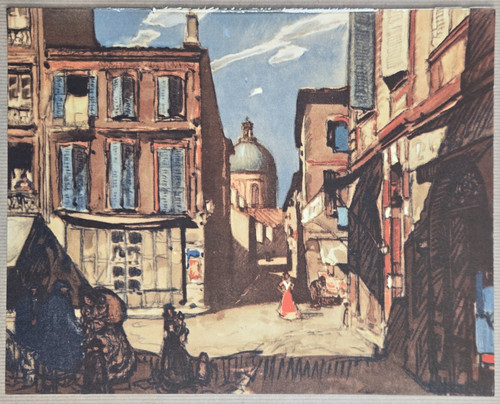 Estampe 1933 toulouse - :,