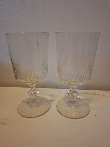 Lot anciens verre pied - lot,