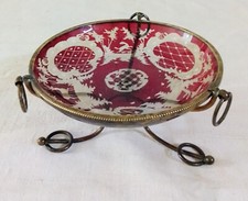 JOLI BAGUIER EN CRISTAL DE BOHÊME MONTURE EN LAITON XIXèms siècle