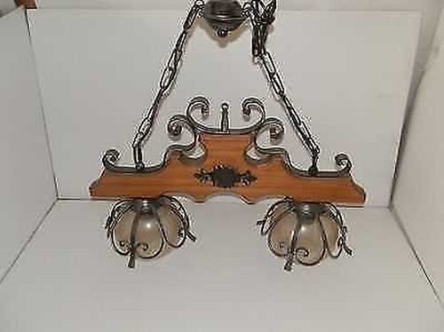 Lustre rustique lumières - lustre,