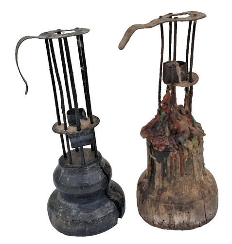 Anciens bougeoirs rat de - 2,