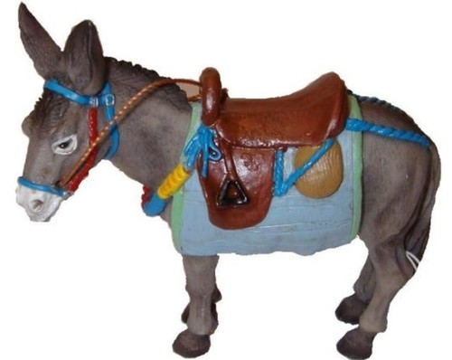 Figurine âne avec selle - âne,