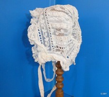 ANCIEN BONNET DE BEBE DENTELLE