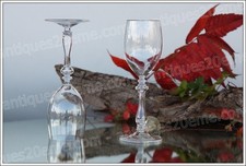Set 2 verres à vin en cristal
