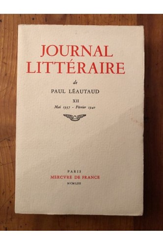 Journal littéraire tome - , xii