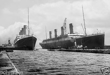 Bateau Paquebot Le Titanic et L'Olympic - tirage repro photo ancienne 10 x 15 cm