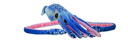 Plush calamar bleu peluche - calamar, bleu,
