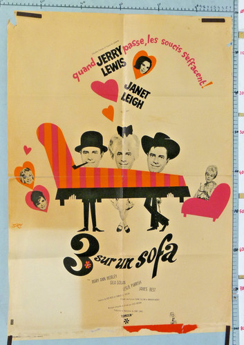 Affiche ancienne sur sofa - 3,