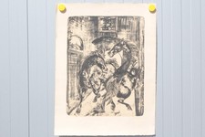 HANS ERNI Lithographie originale Chevaux château La Sarraz 1958 (52931)