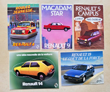 Lot 5 AUTOCOLLANTs STICKER voiture RENAULT 4 5 9 14 19 vintage R4 R5 R14 R19 R9