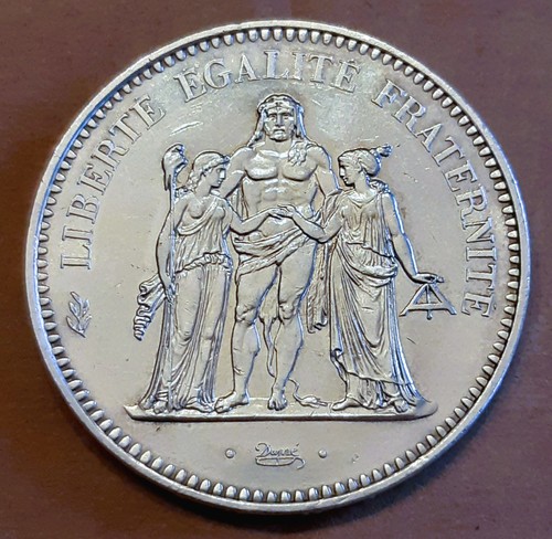 Pièce francs argent - 1, 50