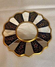 MIROIR PÉRUVIEN Soleil Vintage 1960’s en bois miroir peint main 20 cm ancien