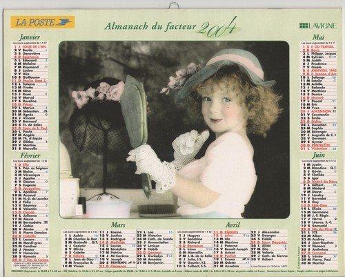 2004 calendrier des postes - -,