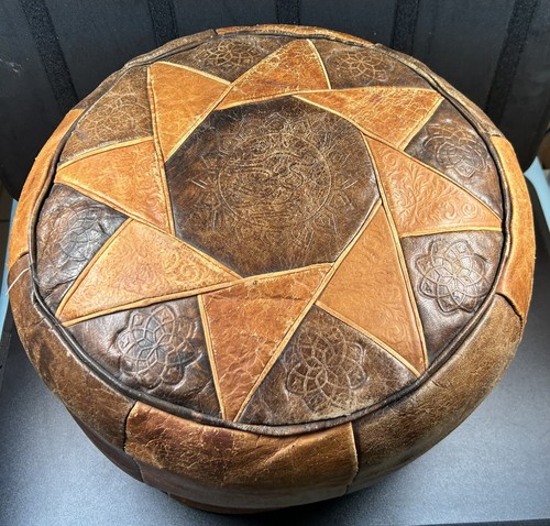 Pouf cuir circulaire 30 - circulaire, x