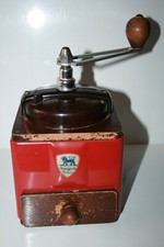RARE ANCIEN MOULIN A CAFE PEUGEOT FRERES EX ROUGE LAQUE BAKELITE COFFEE GRINDER 