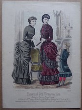§ gravure ancienne mode Journal des demoiselles 4353 - 1882
