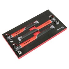 Sealey Premier Balle Pein Marteau Ensemble Avec Fibre Arbres 3pc Eva Plateau