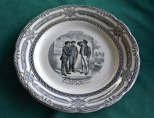 Ancienne assiette parlante - assiette,