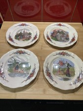 4 Assiettes A Dessert Faience