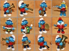 SCHTROUMPF : Figurines de la FANFARE (Smurf Pitufo Pitufo Schlumpfe)