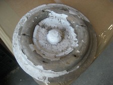 LARGE victorian age CIRCULAR medallion embellishments OLD paint 6.25" dia x 1.25