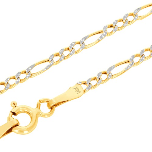 Collier chaîne figaro pave - pave, en