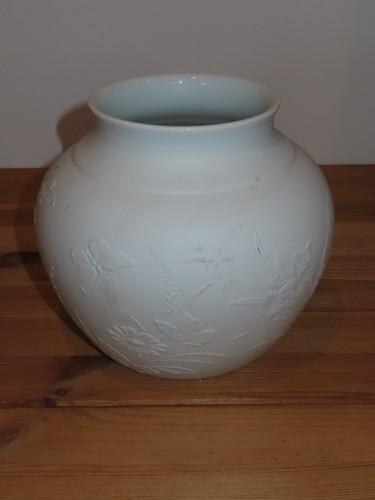 Vase boule blanc porcelaine - boule,