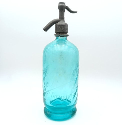 Siphon ancien bleu turquoise