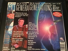 Star Trek Generations Official Poster Magazines 1995 Issues 1, 2, 3. Ex Cond