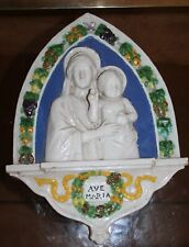 Bas relief plaque en faience "
