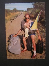 CARTE POSTALE HUMOUR, AILE DE 2 CV, VACANCES