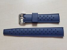 bracelet divers caoutchouc  style tropic bleu marine 20mm pompe rapide neuf