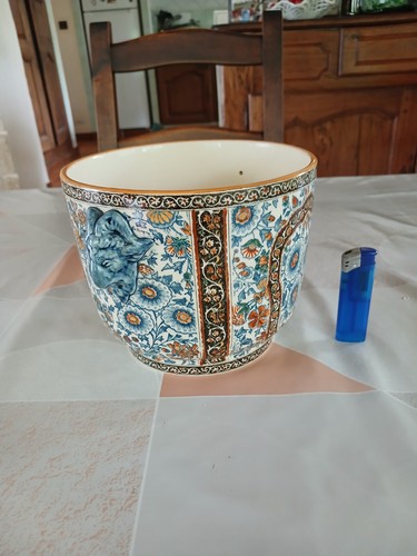 Ancien faïence cache pot - ancien, gien