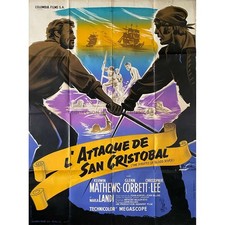 THE PIRATES OF BLOOD RIVER French Movie Poster  - 47x63 in. - 1962 - John Gillin