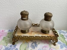 ancien encrier double flacon