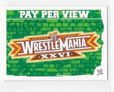 Carte catch Slam Attax Mayen 2010 Vert - WrestleMania XXVI