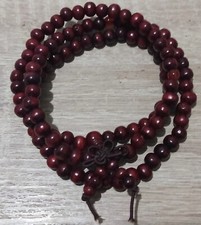 Bracelet Collier Tibétain Mâlâ perles en bois de santal pourpre 6 mm Relaxation