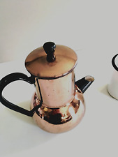 Cafetière en cuivre interieur émail blanc fonctionne bon état 