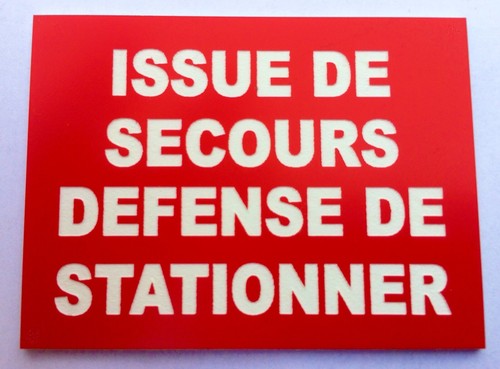 Panneau issue secours - de,