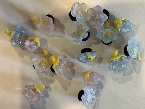 Flower shoe charms pink - flower,