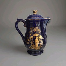 Cafetière faïence bleu - faïence,