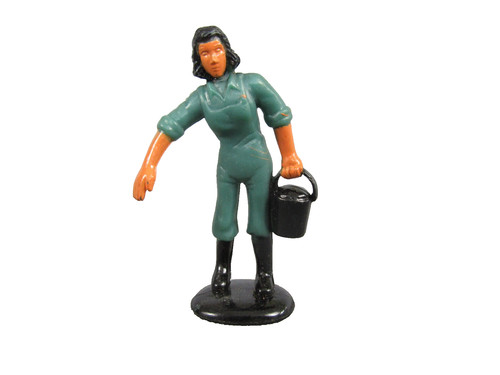 Figurine fermiere avec - fermiere, seau
