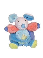 Doudou souris bleue orange
