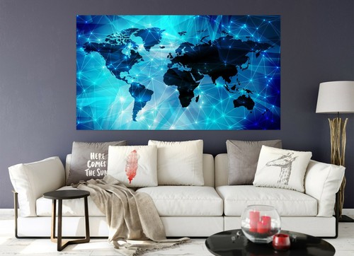Graphique bleu b529 carte - 3d,