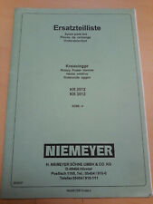  liste des pièces de rechange herse rotative NIEMEYER KR 2512 / 3012