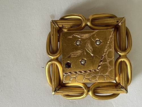 4529 broche ancienne or - -,