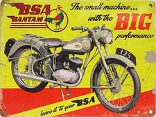 BSA Bantam Petit Machine Avec Big Performance Panneau en Acier 200mm x 150mm